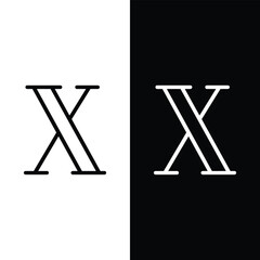 Aufkleber - Letter X With Minimal, Creative and Unique Monogram Logo.