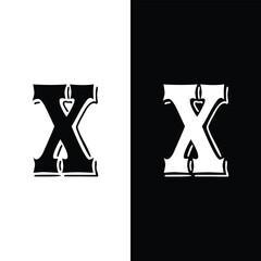 Aufkleber - Letter X Logo. creative letter 3d logo template, initial x company name Stock Vector.