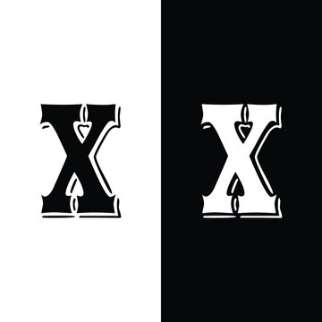 Letter X Logo. creative letter 3d logo template, initial x company name Stock Vector.