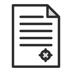 Poster - Target Document Icon File Paper Goal Objective Report Analysis Business Strategy Project Achievement Success Vector Graphic Isolated Illustration