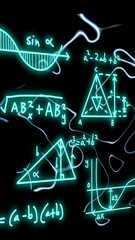 Poster - Animation of scientific data processing over dark background