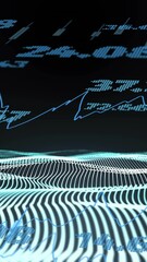Poster - Animation of ai data processing and mesh over black background
