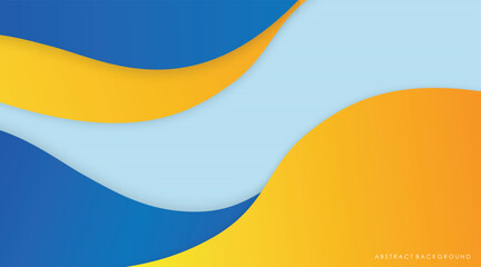 Fototapete - modern abstract blue and yellow gradient colorful background