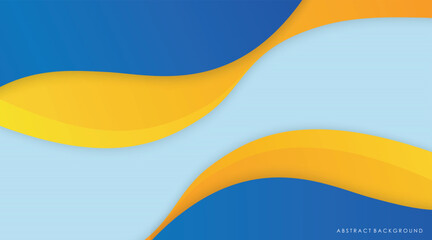 Fototapete - modern abstract blue and yellow gradient colorful background
