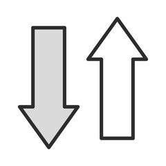 Poster - Up Down Arrows Icon Direction Transfer Exchange Movement Symbol