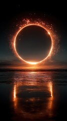 Poster - Planetary Eclipse Silhouette Casting Corona Glow
