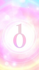 Poster - Soft Pink Light Halo Glow Surrounding Central Circle with Abstract Gradient Background