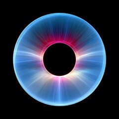 Aufkleber - Radiant Fuchsia Core with Diffuse Cyan Outer Ring