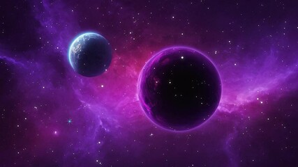 Flying Through The Stars And Colorful Nebulae In Space. Galaxy exploration through outer space towards glowing milky way galax