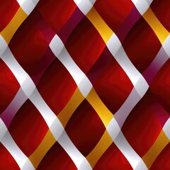 Aufkleber - Red Gold White Geometric Quatrefoil Circle Pattern Texture
