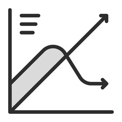 Poster - Graph Chart Icon Business Data Analysis Growth Decline Trend Statistic Outline