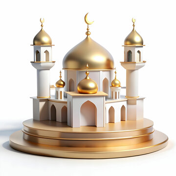 Ramadan mosque podium illustration isolated