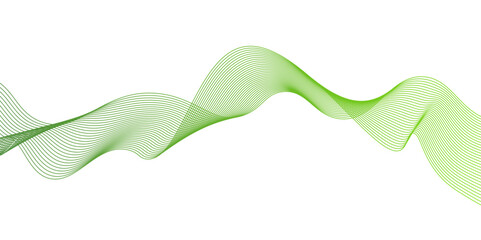 Aufkleber - White Background green wave lines flowing waves design,Modern abstract green wave liquid lines background,Vector abstract graphic design.