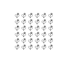 Poster - A pattern of hearts with roses on a white background illustration