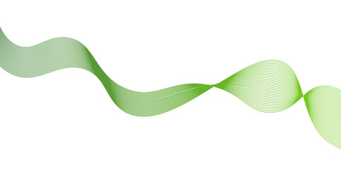 Aufkleber - White Background green wave lines flowing waves design,Modern abstract green wave liquid lines background,Vector abstract graphic design.