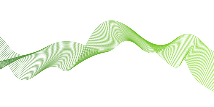 White Background green wave lines flowing waves design,Modern abstract green wave liquid lines background,Vector abstract graphic design.