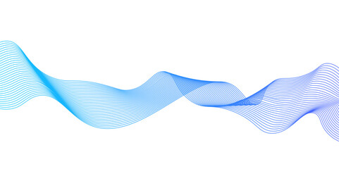 Aufkleber - Abstract vector background with blue wavy lines,Abstract business wave curve lines background.Curve wave seamless pattern. Line art striped graphic template,