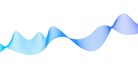 Aufkleber - Abstract vector background with blue wavy lines,Abstract business wave curve lines background.Curve wave seamless pattern. Line art striped graphic template,