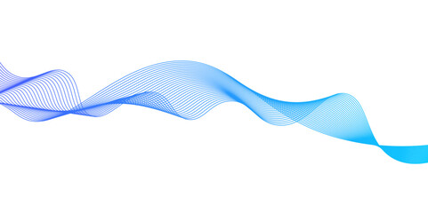 Aufkleber - Abstract vector background with blue wavy lines,Abstract business wave curve lines background.Curve wave seamless pattern. Line art striped graphic template,