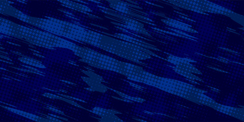 Wall Mural - Dots halftone white and blue color pattern gradient grunge texture background. Dots pop art comics sport style vector illustration.