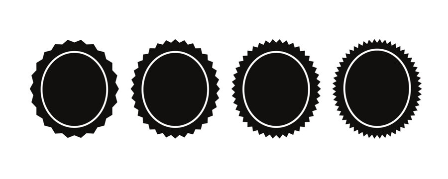 Set of black price sticker, sale or discount sticker, sunburst badges icon.Zigzag price sticker.Special offer price tag.black sale starburst sticker set.starburst icon set.