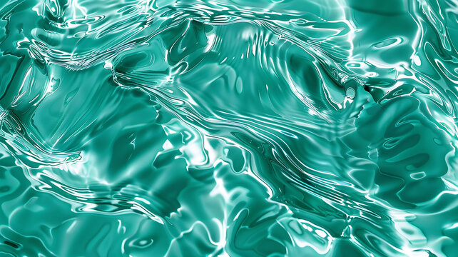 abstract background turquoise waves volumetric surface beautiful lines and curves