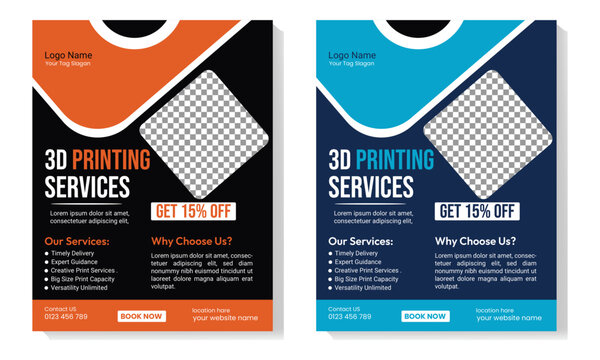 3d printing flyer design template
