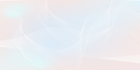 Poster - Pastel gradient background with smooth geometric wave pattern in light blue and soft pink.