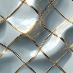 Aufkleber - Quilted surface with golden trim background image