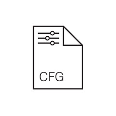 Poster - cfg file extension icon outline editable stroke eps 