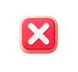 © ArtHive - Cross mark red button - PNG