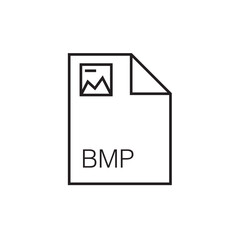 Poster - bmp file extension icon outline editable stroke eps 