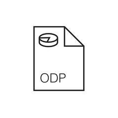Poster - odp file extension icon outline editable stroke eps 