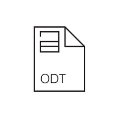 Poster - odt file extension icon outline editable stroke eps 
