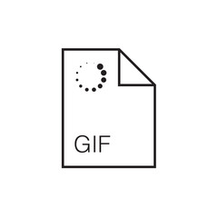 Poster - gif file extension icon outline editable stroke eps 