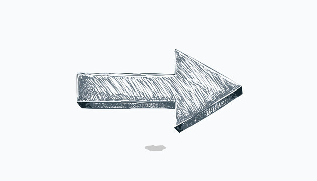 Crayon hand drawn arrow icon. Pencil and brush scribbles sketch. Grunge charcoal textured doodle. Chalk mark element.icon, arrow, bubble, arrow - bow and arrow, pencil drawing, illustration,