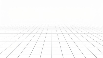 Poster - Abstract Geometric Perspective Grid Pattern
