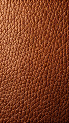 Poster - Close up of textured brown leather with a detailed pattern and warm lighting creating depth