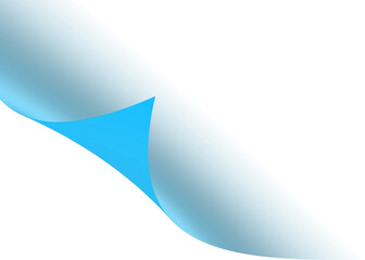 Fototapete - Abstract blue gradient curve with jagged edge and shadow effect isolated on transparent background