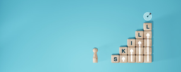 minimal wooden blocks spelling 