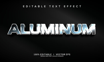 Poster - aluminum vector text effect with modern style design