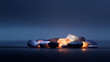 © DE - Glowing Stones in Minimal Dark Background – Abstract Zen Concept with Soft Ambient Light