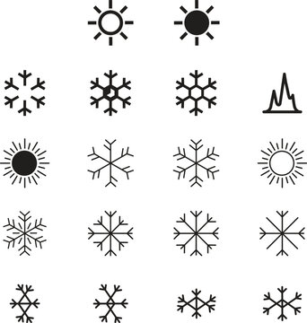 Snowflake icon isolated on a white background. Vector illustration.