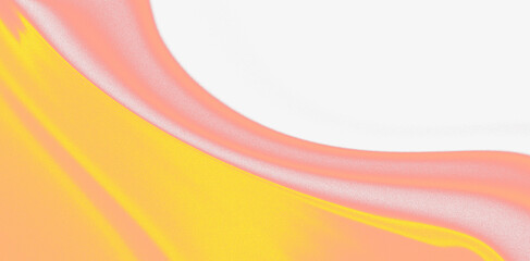 Poster - Abstract orange and transparent flowing wave.