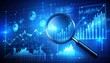 © Deris Firmansyah - Market analysis and business strategy. Financial and statistical data dashboard.Analyst magnifying graphs and charts.