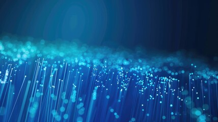 Fototapete - Abstract blue swirling particles. Digital artwork for design and print. Background image of blue glowing glittering or sparkle. Technology innovation design. Futuristic motion concept. AIG53.