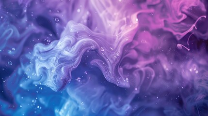 Fototapete - Abstract fluid design in shade of purple and blue. Background image of liquid or fluid texture with mixing purple and blue gradient color. Artistic background for modern design and digital art. AIG51.