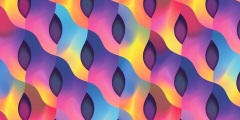 Poster - Abstract 3D shapes with metallic and pastel colors. Futuristic digital artwork. Background image of geometric shape with vibrant color or multi colored and black background. Fluid pattern. AIG51.