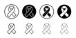 © Krupal - Cancer ribbon icon simple vector isolated symbol