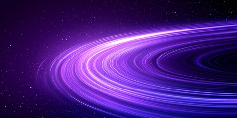 Poster - Luxury Swirling Purple Abstract Background with Geometric Gradient and Light Particles Effect.